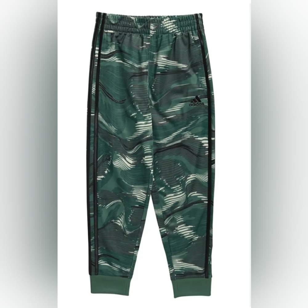 NWT Boys ADIDAS Green Camo Jogger Pants Size S